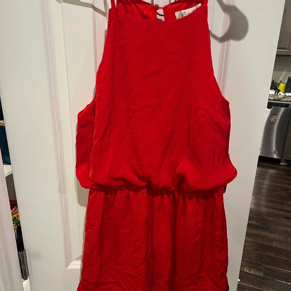 She + Sky Vibrant Red Kids Dress